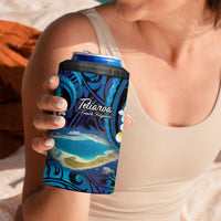Personalised French Polynesia Tetiaroa Atoll 4 in 1 Can Cooler Tumbler Polynesian Curves Style LT14 - Polynesian Pride