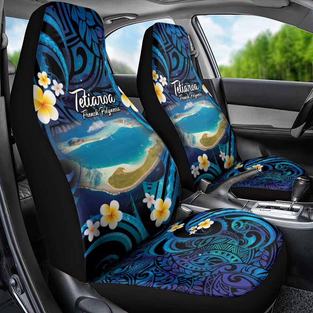 French Polynesia Tetiaroa Atoll Car Seat Cover Polynesian Curves Style LT14 - Polynesian Pride