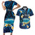 French Polynesia Tetiaroa Atoll Couples Matching Short Sleeve Bodycon Dress and Hawaiian Shirt Polynesian Curves Style