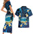 French Polynesia Tetiaroa Atoll Couples Matching Short Sleeve Bodycon Dress and Hawaiian Shirt Polynesian Curves Style