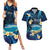 French Polynesia Tetiaroa Atoll Couples Matching Summer Maxi Dress and Hawaiian Shirt Polynesian Curves Style