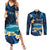 French Polynesia Tetiaroa Atoll Couples Matching Summer Maxi Dress and Long Sleeve Button Shirt Polynesian Curves Style