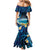 French Polynesia Tetiaroa Atoll Family Matching Mermaid Dress and Hawaiian Shirt Polynesian Curves Style