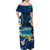 French Polynesia Tetiaroa Atoll Family Matching Off Shoulder Maxi Dress and Hawaiian Shirt Polynesian Curves Style