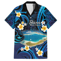 French Polynesia Tetiaroa Atoll Hawaiian Shirt Polynesian Curves Style LT14 Blue - Polynesian Pride