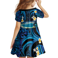 French Polynesia Tetiaroa Atoll Kid Short Sleeve Dress Polynesian Curves Style LT14 - Polynesian Pride