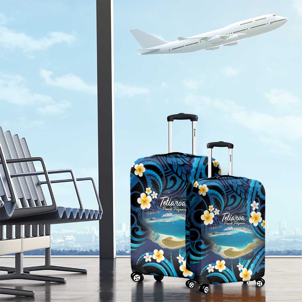 French Polynesia Tetiaroa Atoll Luggage Cover Polynesian Curves Style LT14 - Polynesian Pride