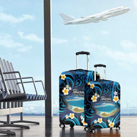 French Polynesia Tetiaroa Atoll Luggage Cover Polynesian Curves Style LT14 - Polynesian Pride