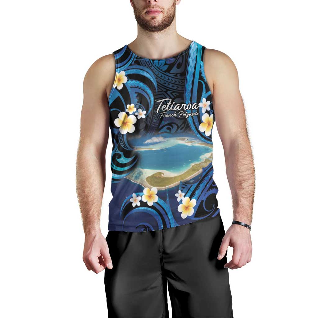 French Polynesia Tetiaroa Atoll Men Tank Top Polynesian Curves Style LT14 - Polynesian Pride