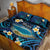 French Polynesia Tetiaroa Atoll Quilt Bed Set Polynesian Curves Style