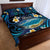 French Polynesia Tetiaroa Atoll Quilt Bed Set Polynesian Curves Style