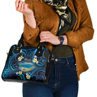 French Polynesia Tetiaroa Atoll Shoulder Handbag Polynesian Curves Style LT14 - Polynesian Pride