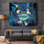 French Polynesia Tetiaroa Atoll Tapestry Polynesian Curves Style