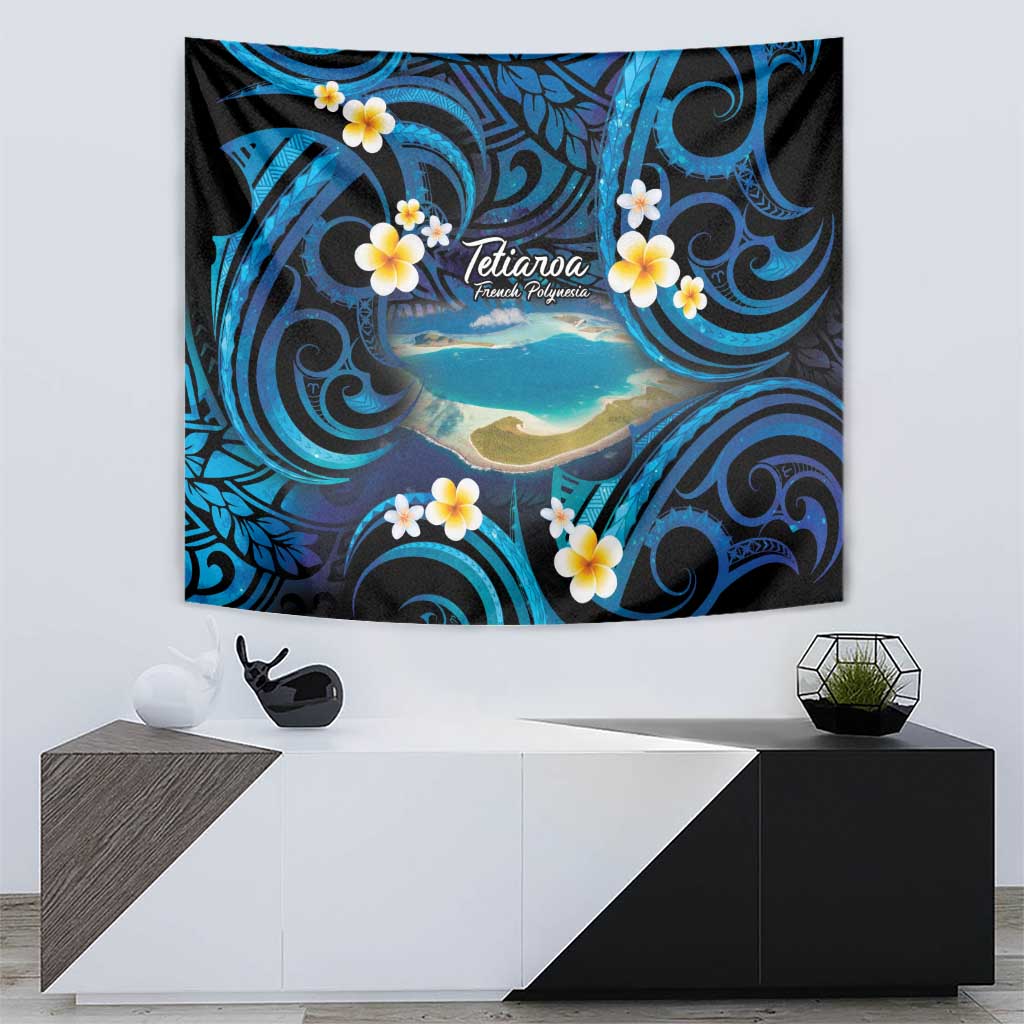 French Polynesia Tetiaroa Atoll Tapestry Polynesian Curves Style LT14 - Polynesian Pride