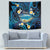 French Polynesia Tetiaroa Atoll Tapestry Polynesian Curves Style