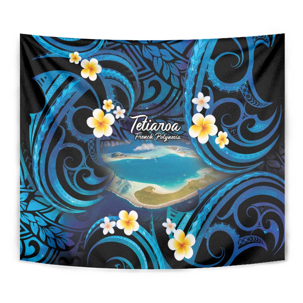 French Polynesia Tetiaroa Atoll Tapestry Polynesian Curves Style LT14 - Polynesian Pride