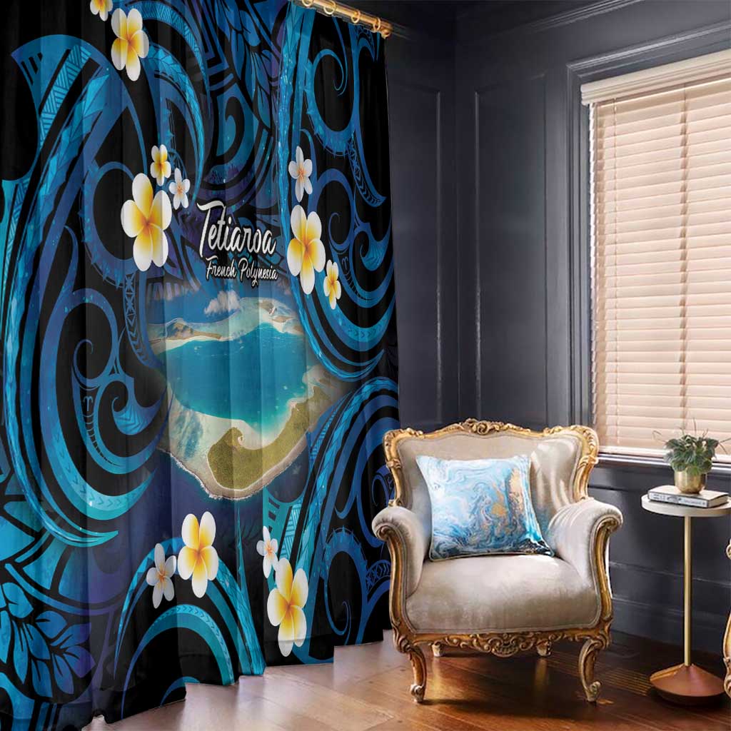 French Polynesia Tetiaroa Atoll Window Curtain Polynesian Curves Style LT14 - Polynesian Pride