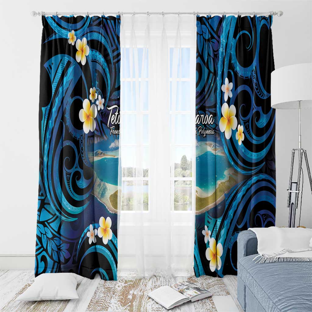 French Polynesia Tetiaroa Atoll Window Curtain Polynesian Curves Style LT14 - Polynesian Pride