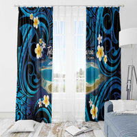 French Polynesia Tetiaroa Atoll Window Curtain Polynesian Curves Style LT14 - Polynesian Pride
