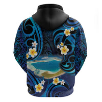 French Polynesia Tetiaroa Atoll Zip Hoodie Polynesian Curves Style LT14 - Polynesian Pride