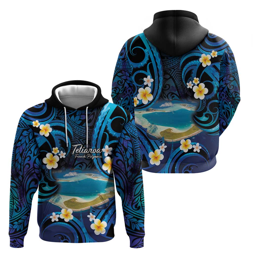 French Polynesia Tetiaroa Atoll Zip Hoodie Polynesian Curves Style LT14 - Polynesian Pride
