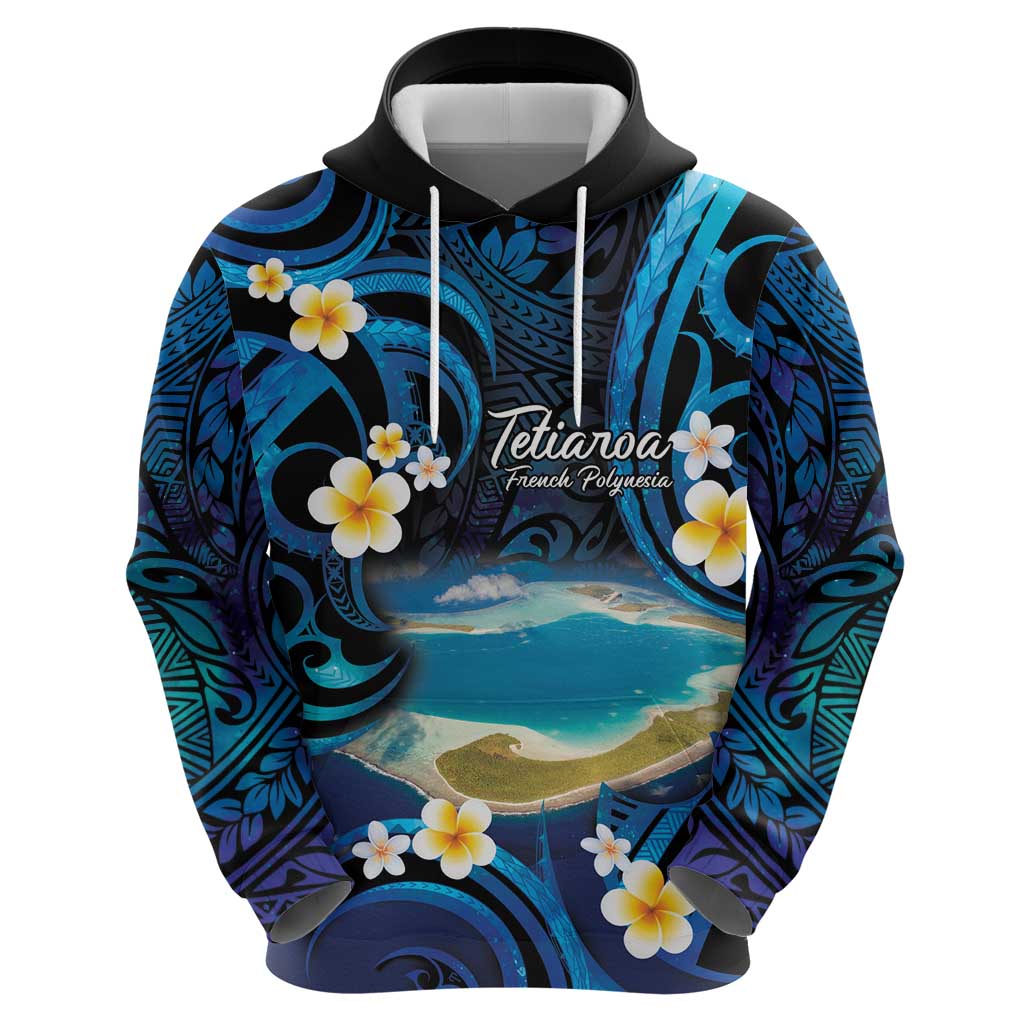 French Polynesia Tetiaroa Atoll Zip Hoodie Polynesian Curves Style LT14 - Polynesian Pride