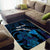 Personalised Tahiti Moorea Atoll Area Rug Polynesian Sea Turtle