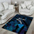 Personalised Tahiti Moorea Atoll Area Rug Polynesian Sea Turtle