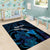 Personalised Tahiti Moorea Atoll Area Rug Polynesian Sea Turtle