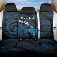 Personalised Tahiti Moorea Atoll Back Car Seat Cover Polynesian Sea Turtle LT14 One Size Blue - Polynesian Pride