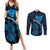 Personalised Tahiti Moorea Atoll Couples Matching Summer Maxi Dress and Long Sleeve Button Shirt Polynesian Sea Turtle