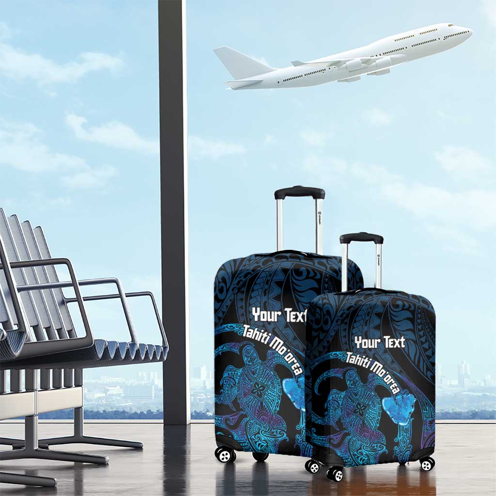 Personalised Tahiti Moorea Atoll Luggage Cover Polynesian Sea Turtle LT14 - Polynesian Pride