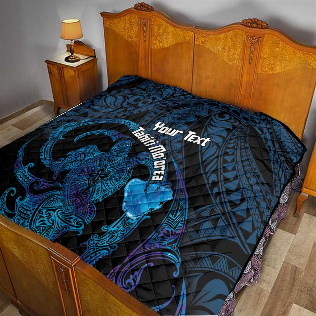 Personalised Tahiti Moorea Atoll Quilt Polynesian Sea Turtle LT14 - Polynesian Pride
