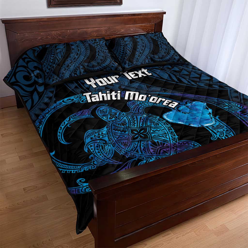 Personalised Tahiti Moorea Atoll Quilt Bed Set Polynesian Sea Turtle LT14 - Polynesian Pride