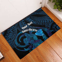 Personalised Tahiti Moorea Atoll Rubber Doormat Polynesian Sea Turtle LT14 - Polynesian Pride