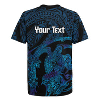 Personalised Tahiti Moorea Atoll Rugby Jersey Polynesian Sea Turtle LT14 - Polynesian Pride