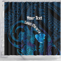 Personalised Tahiti Moorea Atoll Shower Curtain Polynesian Sea Turtle LT14 - Polynesian Pride