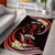 Personalised Tahiti Bora Bora Area Rug Manta Rays With Polynesian Plumeria