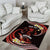 Personalised Tahiti Bora Bora Area Rug Manta Rays With Polynesian Plumeria