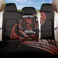 Personalised Tahiti Bora Bora Back Car Seat Cover Manta Rays With Polynesian Plumeria LT14 One Size Red - Polynesian Pride