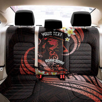 Personalised Tahiti Bora Bora Back Car Seat Cover Manta Rays With Polynesian Plumeria LT14 - Polynesian Pride