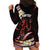 Personalised Tahiti Bora Bora Hoodie Dress Manta Rays With Polynesian Plumeria