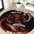 Personalised Tahiti Bora Bora Round Carpet Manta Rays With Polynesian Plumeria