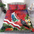 Personalised Kiribati Tarawa Atoll Bedding Set Frigate Bird With Map Tropical Style