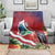 Personalised Kiribati Tarawa Atoll Blanket Frigate Bird With Map Tropical Style