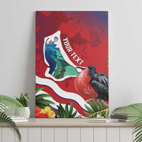 Personalised Kiribati Tarawa Atoll Canvas Wall Art Frigate Bird With Map Tropical Style LT14 - Polynesian Pride