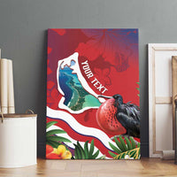 Personalised Kiribati Tarawa Atoll Canvas Wall Art Frigate Bird With Map Tropical Style LT14 - Polynesian Pride