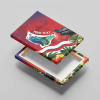 Personalised Kiribati Tarawa Atoll Canvas Wall Art Frigate Bird With Map Tropical Style LT14 - Polynesian Pride