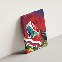 Personalised Kiribati Tarawa Atoll Canvas Wall Art Frigate Bird With Map Tropical Style LT14 - Polynesian Pride