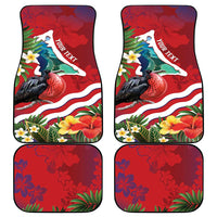 Personalised Kiribati Tarawa Atoll Car Mats Frigate Bird With Map Tropical Style LT14 - Polynesian Pride